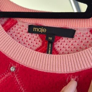 Maje Women's Red Sweater